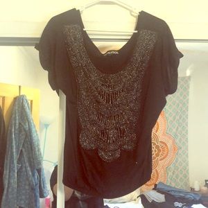 Black Sparkle Crop Top